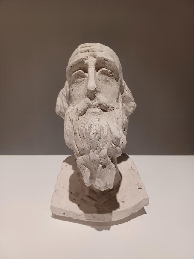 Rostro de escayola. Exposición Una Mirada Sincera. Venancio Blanco. Enero - Junio 2022. Sala de exposiciones Santo Domingo de la Cruz, Salamanca