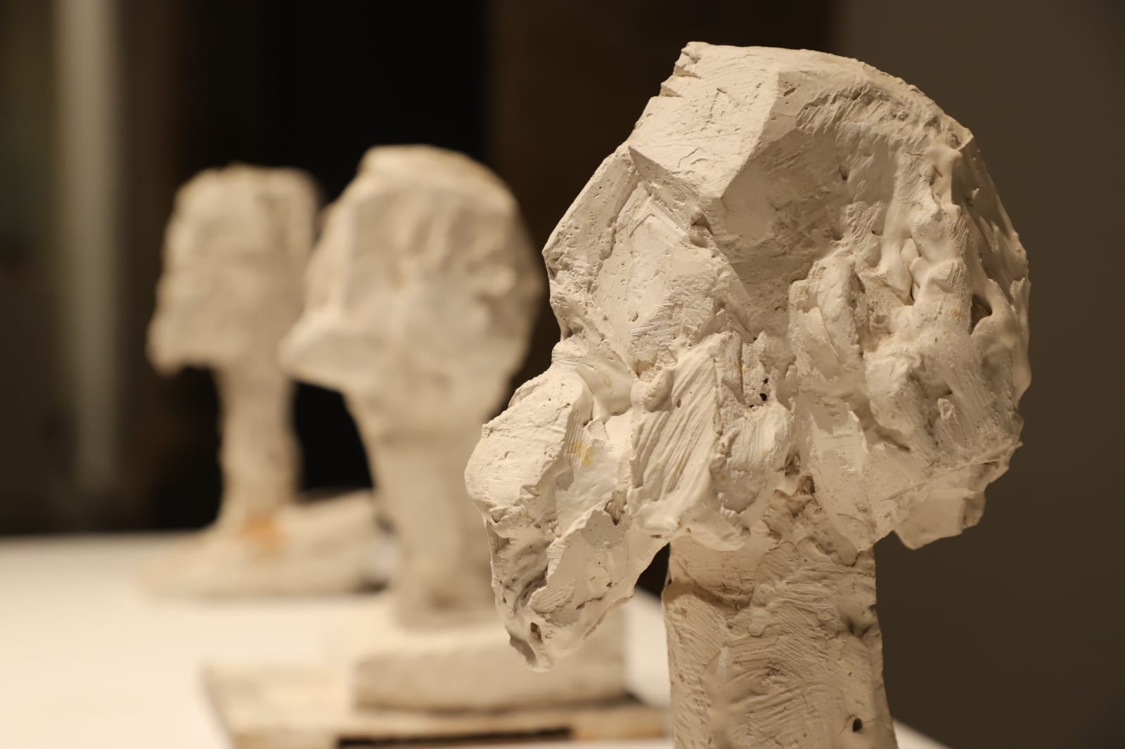 Rostro en escayola. Exposición Una Mirada Sincera. Venancio Blanco. Enero - Junio 2022. Sala de exposiciones Santo Domingo de la Cruz, Salamanca